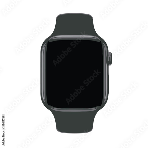 Modern smartwatch device with blank screen ready for customization