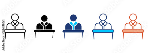 Lawyer Icon Set Multiple Style Collection