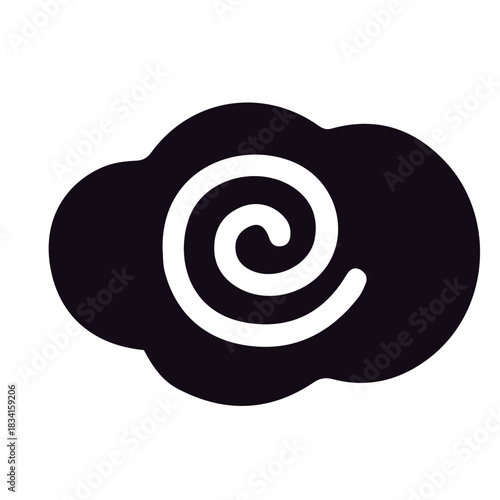 Pneumonia and Flu Icon black and white vector design 