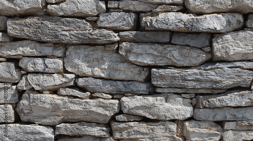 A close-up view of an ancient stone wall, displaying a rugged texture and timeless beauty