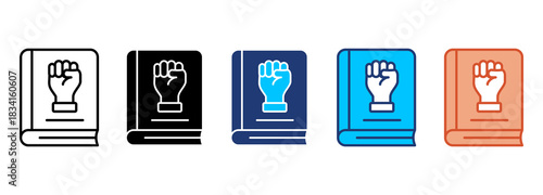 Law Book Icon Set Multiple Style Collection