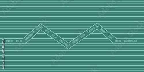 2026 trendy green color Geometric background. Vector illustration of transformative teal 2026 color Geometric lines texture background. Perfect wallpaper seamless pattern. EPS 10