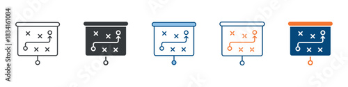 Strategy Icon Set Multiple Style Collection 