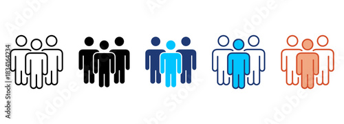 Team Icon Set Multiple Style Collection