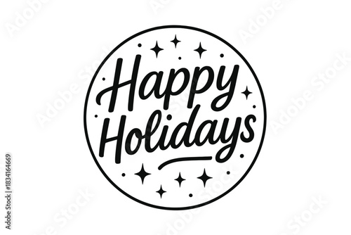 Minimal Festive Decor. Modern minimal holiday decor. modern hand lettering, smooth curves, balanced