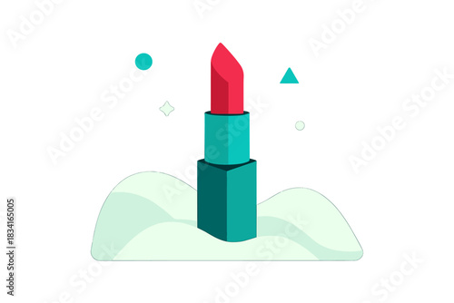 Winter Red Beauty. Winter Red Beauty. Flat minimalist vector illustration of Winter Red Beauty. Geometric