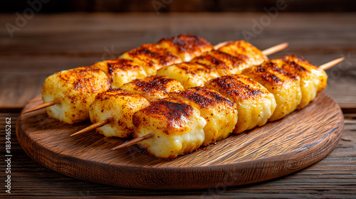 Cheese skewers, a tasty appetizer for you.