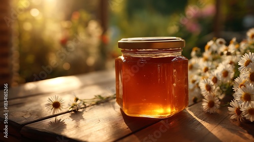 jar of honey and cinnamon