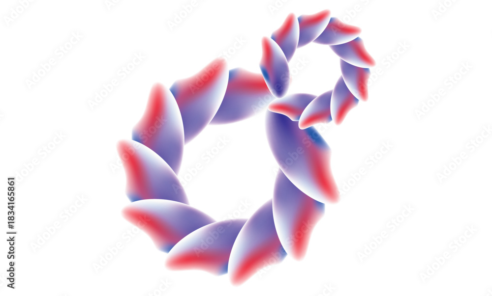 Fototapeta premium Abstract Infinity Loop with Gradient Petal Shapes vector