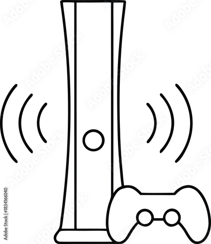 controller VR tower console outline icon