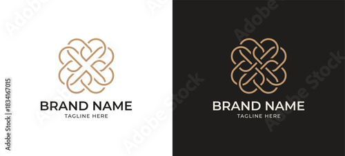 Letter X Floral logo design with Flower line art for beauty spa and eco friendly products, leaves, Cosmetics, Jewelry, Beauty salon, Boutique icon symbol sign illustration template