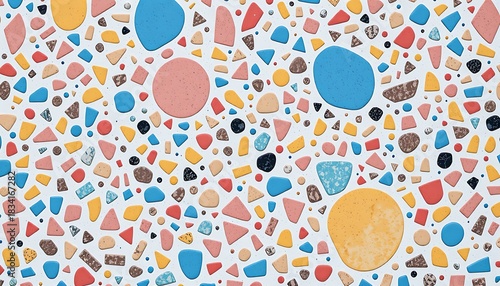Colorful retro polka dot geometric seamless pattern of Easter eggs vector illustration texture design wallpaper