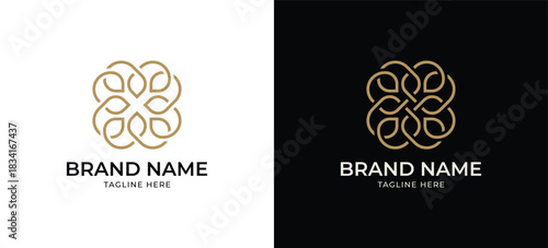 Letter X Leaf Flower logo design with Floral line art for beauty spa and eco friendly products, leaves, Cosmetics, Jewelry, Beauty salon, Boutique icon sign symbol illustration template