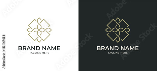 Letter X Leaf Flower logo design with Floral line art for beauty spa and eco friendly products, leaves, Cosmetics, Jewelry, Beauty salon, Boutique icon symbol sign illustration template