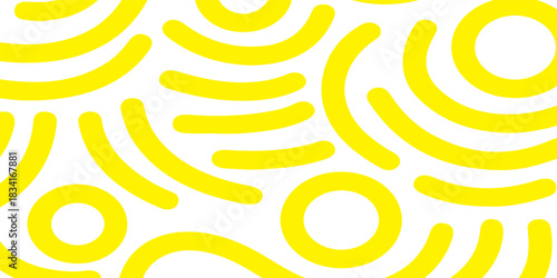 Bright Yellow Abstract Pattern With Circular Swirls For Background Design And Creative Projects.vector eps10