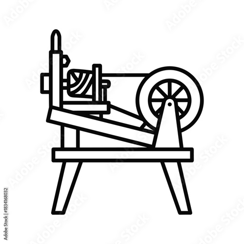 Spinning Wheel Line Icon