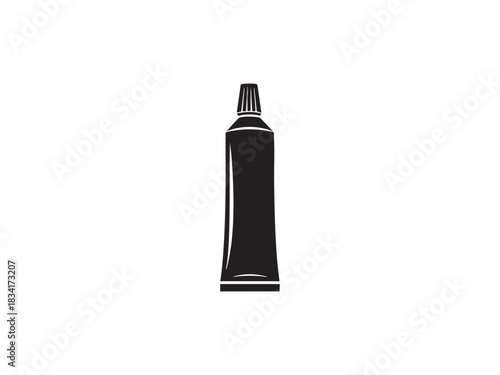 Depiction of tube container with beauty cream or lotion product for cosmetic