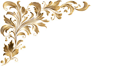 Luxury golden corner border frame isolated on white background elegant gold lines ornament for wedding invitations greeting cards certificates decorative design Stock Illustration white background 