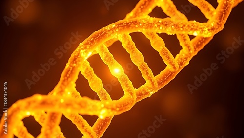 regenerative. Glowing DNA helix intertwined with golden strands, symbolizing regenerative medicine breakthroughs. STEM education sheets.