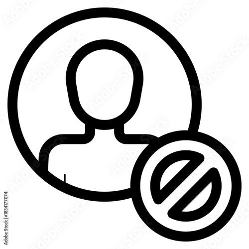 user account blocked icon