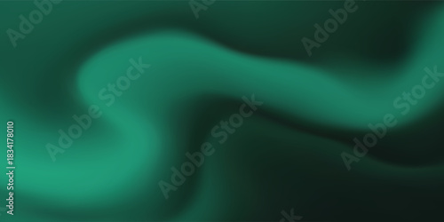 Abstract background Soft green light on dark background