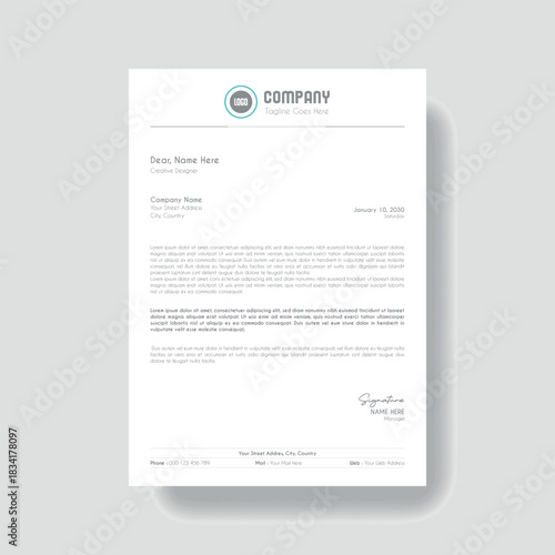 Creative Clean Corporate Letter Head Template