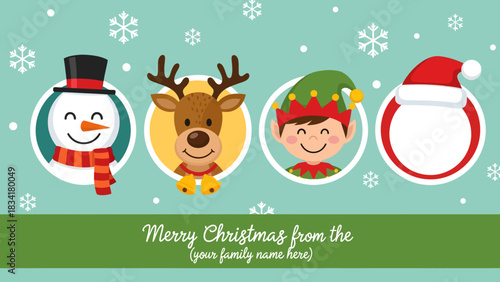 Five happy Christmas elves jumping in the air.