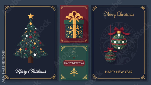 Five happy Christmas elves jumping in the air.