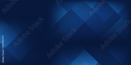 Modern dark navy blue silver abstract pattern background. Geometric shape. Line triangle angle fold polygon modern abstract simple