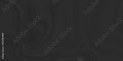 Abstract black fabric cloth wave or wavy folds texture. Abstract background luxury cloth or liquid wave silk satin background. Black liquid marble texture with natural pattern for background .
