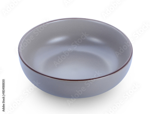 empty bowl isolated on white background.