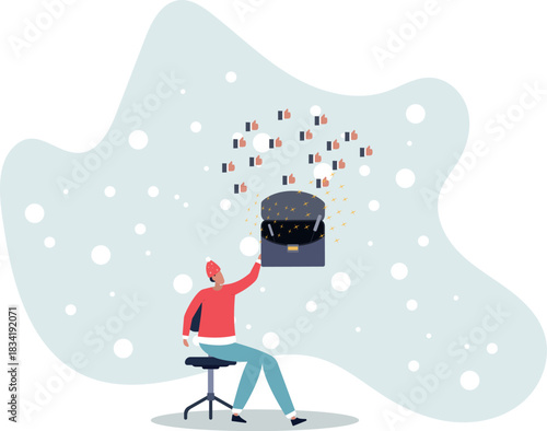 Appreciate or acknowledge coworker, respect or honor for great people, admiration or thank you, gratitude concept,life and employment of people.