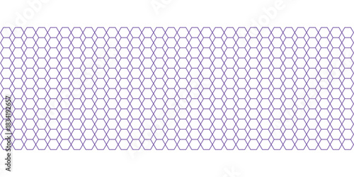 Seamless light purple hexagonal geometric pattern for technology, medical, and data backgrounds isolated PNG with Transparent Background