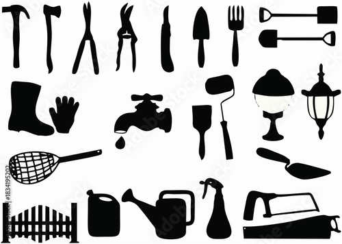 Silhouette Shovels, Spades, a...