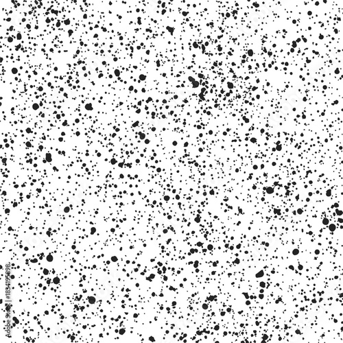 Wallpaper Mural Black ink splatter seamless pattern, sketch style, scattered drops on white. Vector illustration Torontodigital.ca