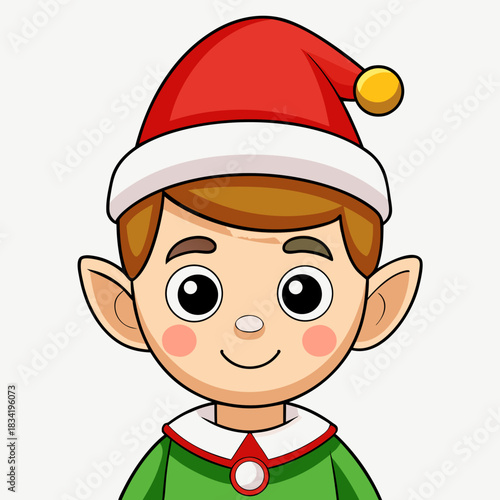 little boy in santa claus hat