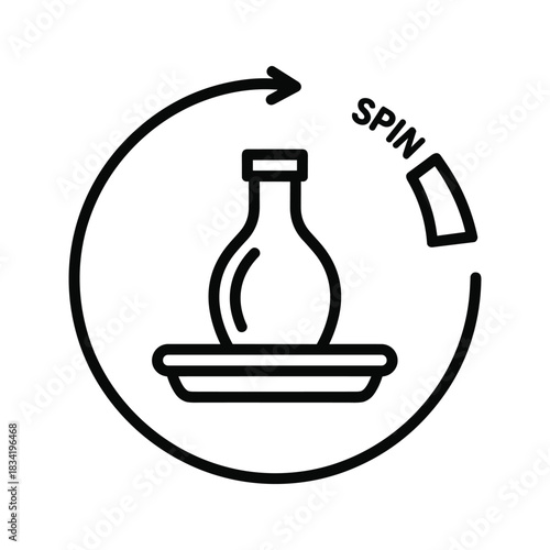 Spin Bottle Rotation Icon