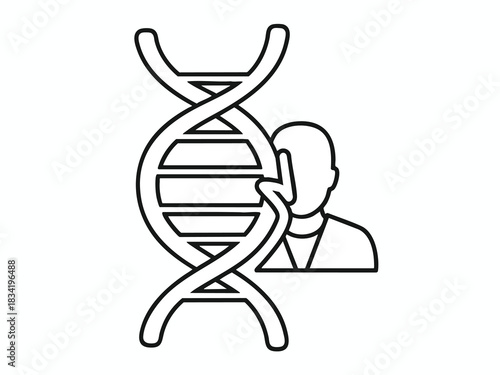 Scientist Examining DNA Structure