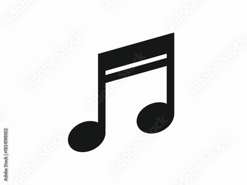 Simple Black Eighth Note Music Symbol