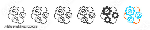 operation icon set multiple style collection