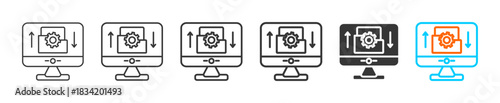 Backup System icon set multiple style collection