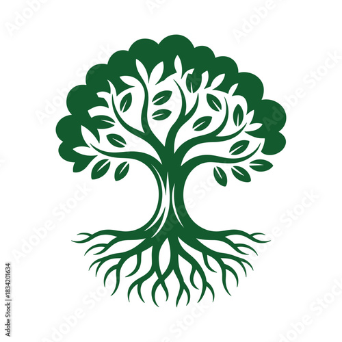 Modern Minimal Nature Tree Logo Design