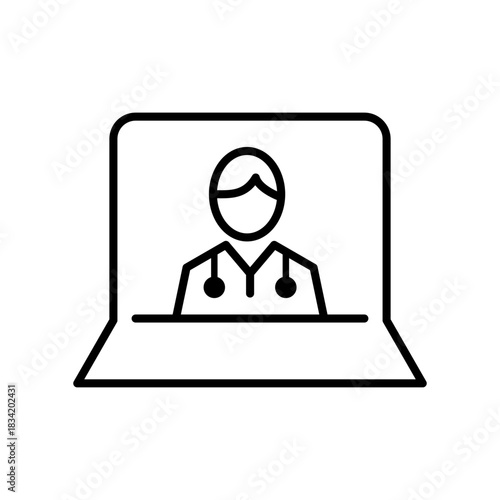 かかりつけ医をイメージした医療系アイコン