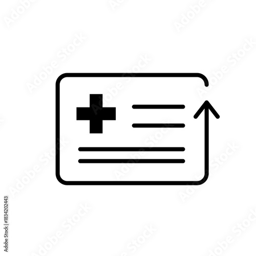 保険証の更新をイメージした医療系アイコン