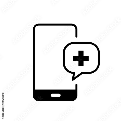 オンライン診療をイメージした医療系アイコン