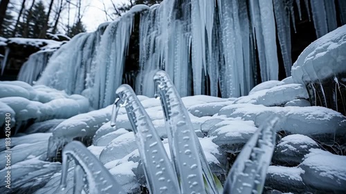 Frozen Beauty - A Winter Wonderland of Ice and Natures Resilience.
