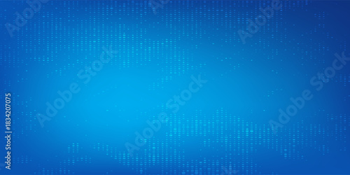 Blue pixel background. Abstract digital pattern with square elements grid. Futuristic dotted mesh with gradient effect. Geometric minimal digital design. Modern vector illustration.