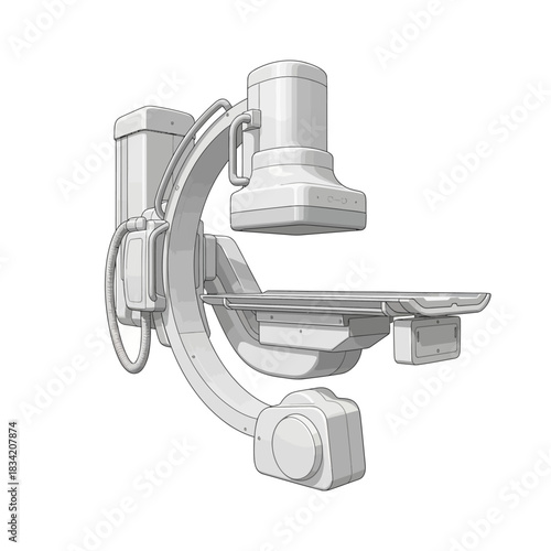 Medical CArm Machine Illustration for Surgical Procedures.