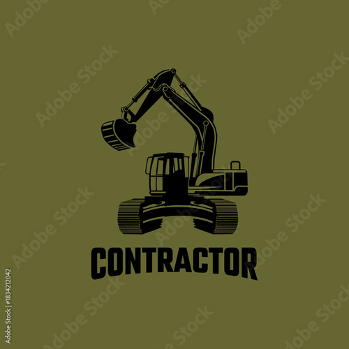 excavator logo design, excavation, contractor, project, vector, construction, heavy equipment, equipment, logo, vehicle, design, machinery, industrial, machine, loader, bulldozer, business