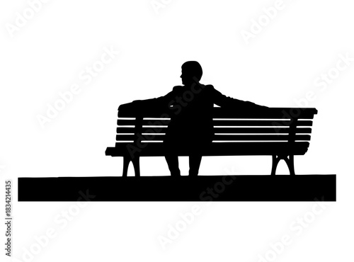 man sitting on bench